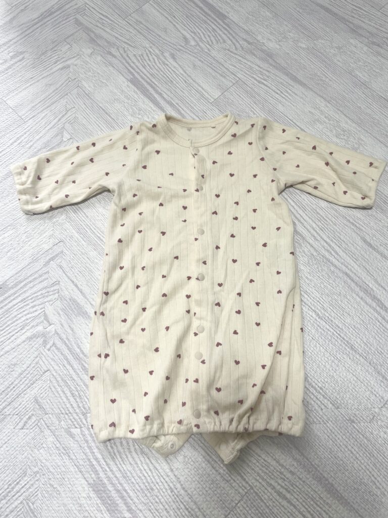 20回ほど洗濯した西松屋のベビー服。毛玉が出来やすい。