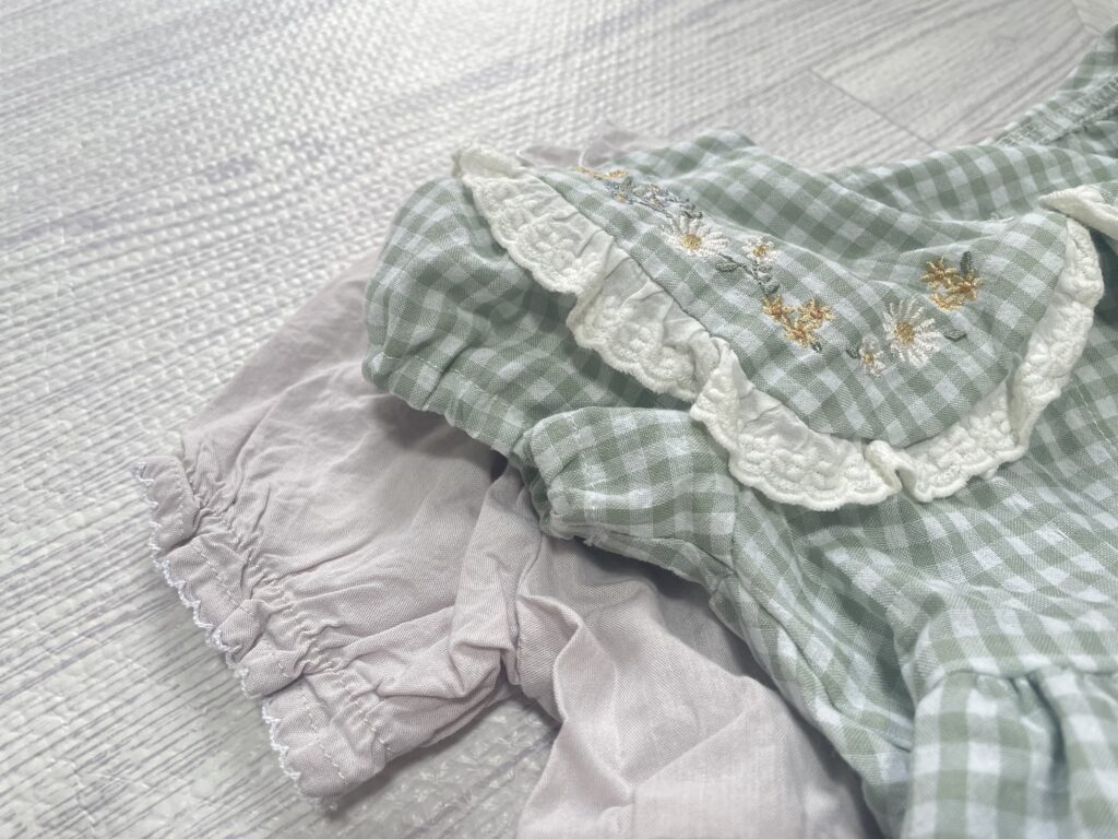 バースデイで購入した服の生地。それぞれ違うのが分かる。